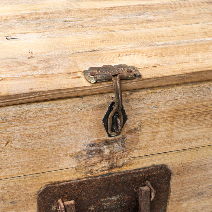 Ragnar Teak Wooden Storage Box On Iron Stand