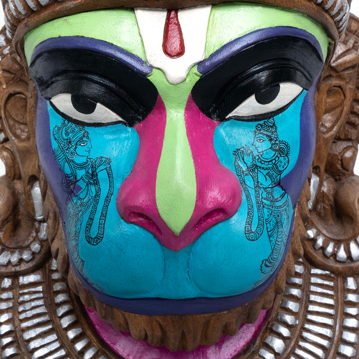Hanuman Neon Blue with Tandav Table Top Mask