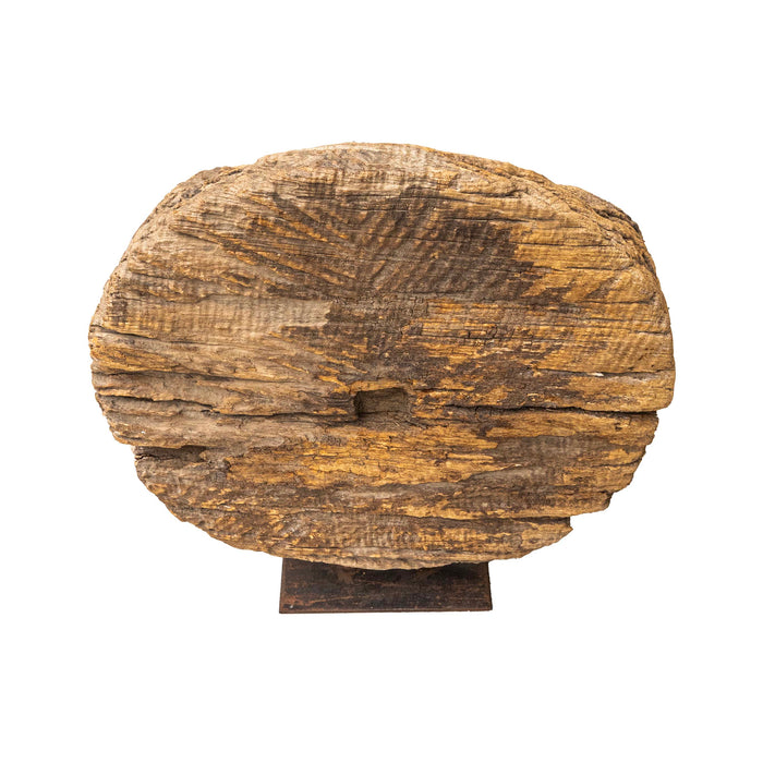 Mantra Teak Wood Wheel On Stand