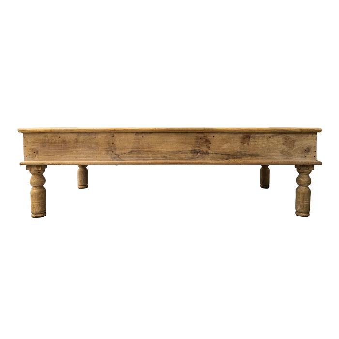 Ehsan Wooden Coffee Table With Glass Top - Made of Teak and Mango Wood