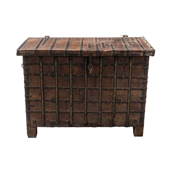 Aimanu Teakwood Iron Fitted Console Box