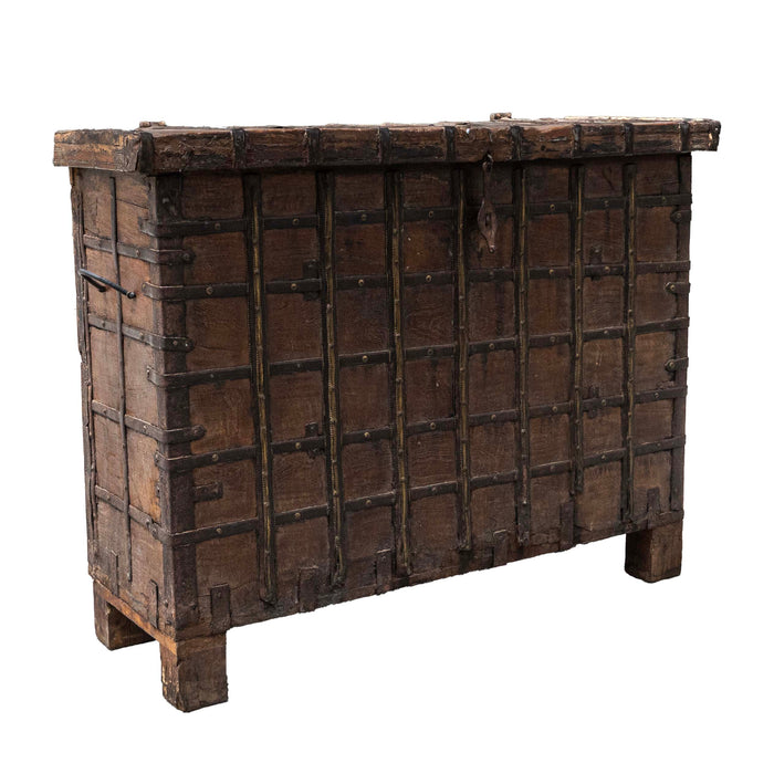 Aimanu Teakwood Iron Fitted Console Box