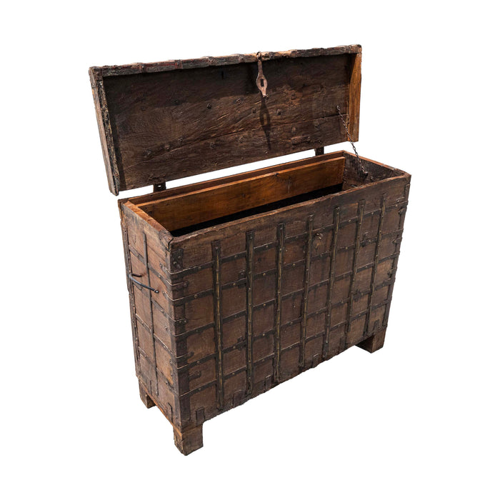 Aimanu Teakwood Iron Fitted Console Box