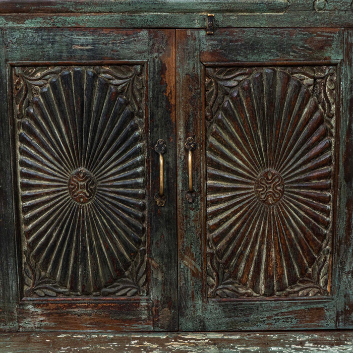 Distressed Blue Sideboard - Made of Teak and Mango Wood