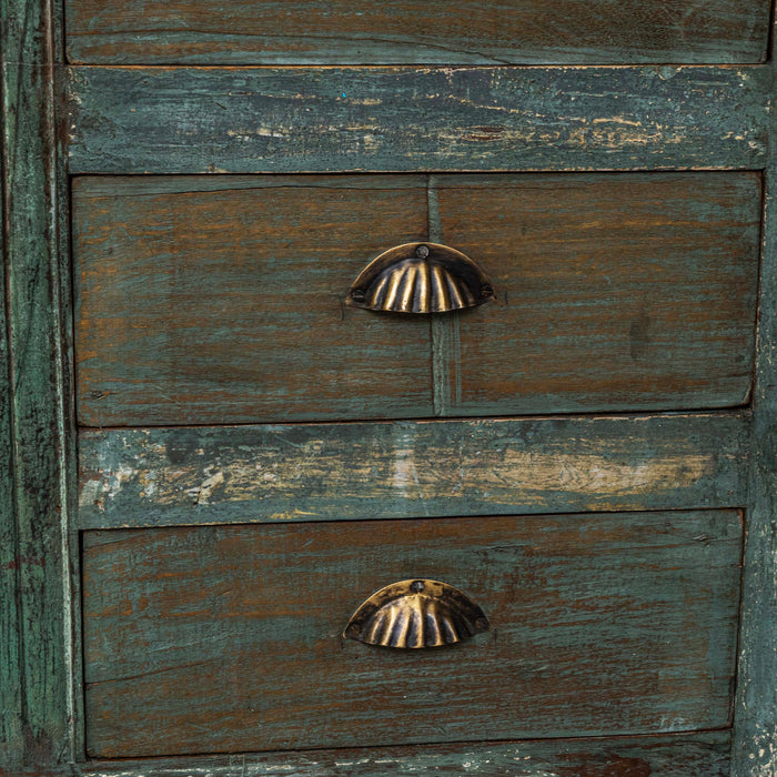 Distressed Blue Sideboard - Made of Teak and Mango Wood