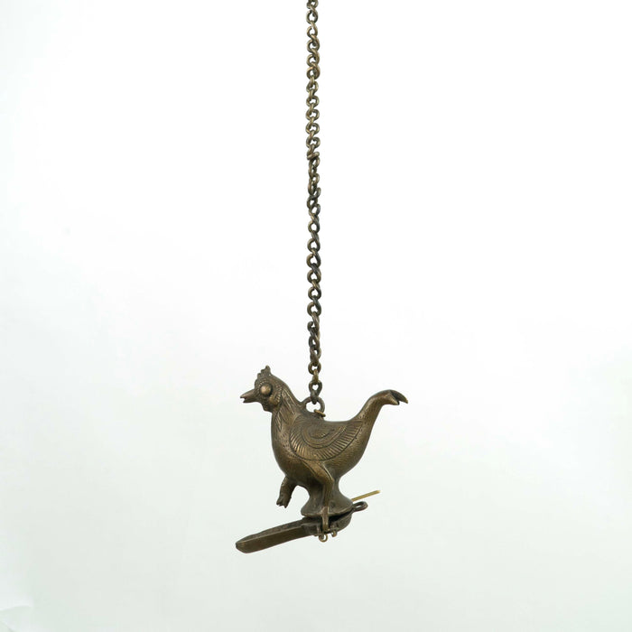 Hanging Cock Brass Lamp