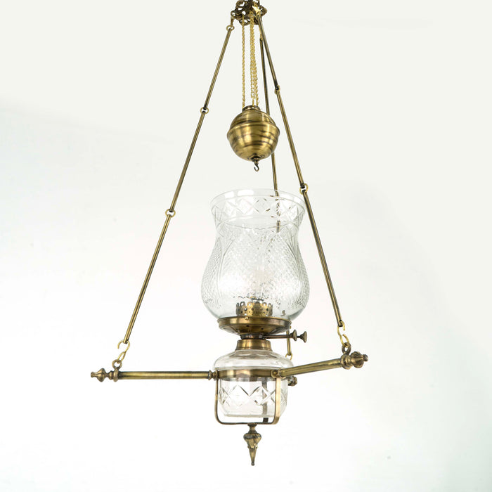 Tiffany Brass Pully Pendant Lamp