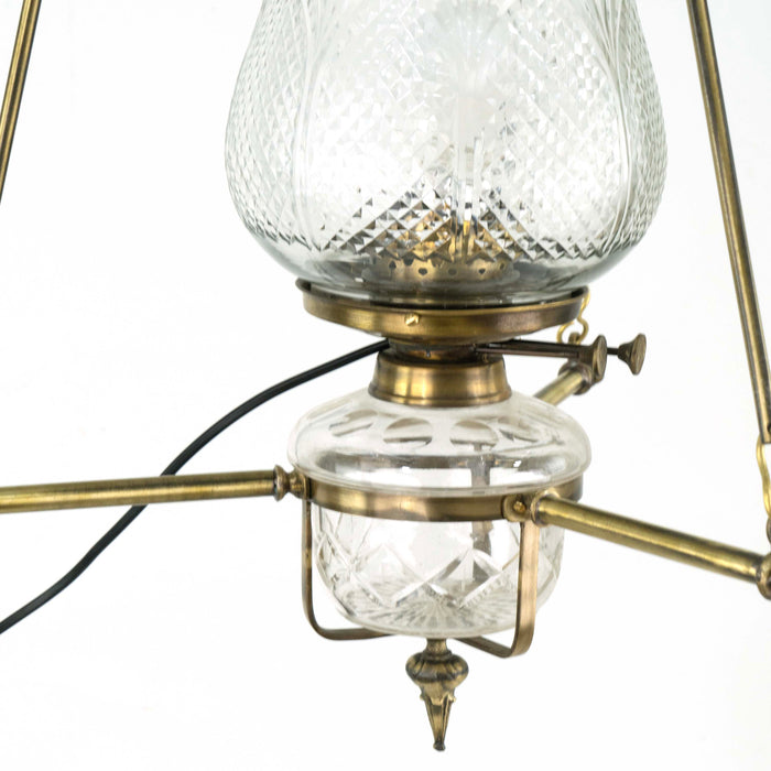 Tiffany Brass Pully Pendant Lamp