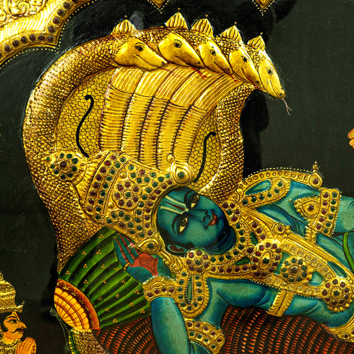 Tanjore Painting Teak with Ranganathar
