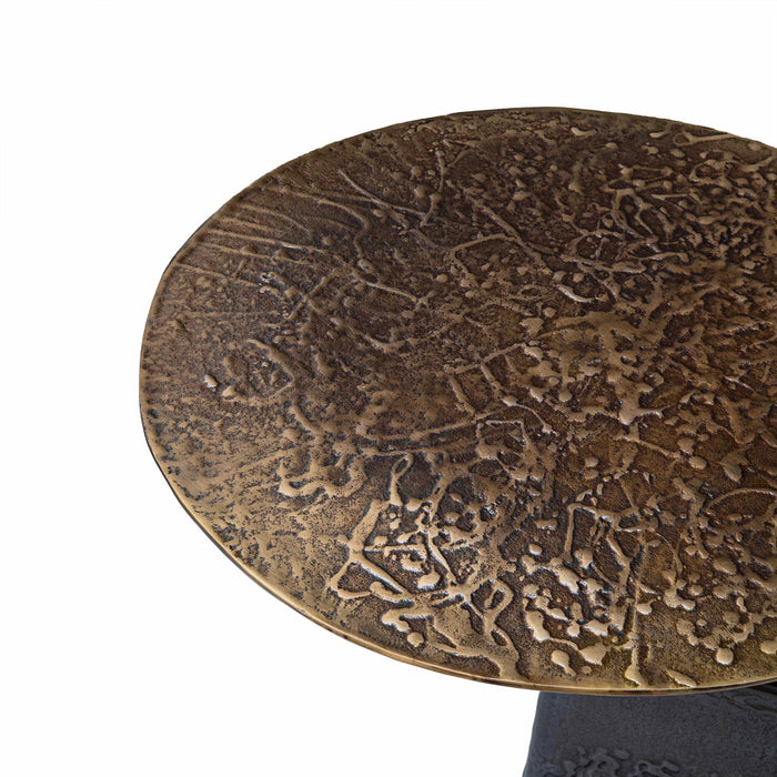 Eabha Brass Antique With Bronz Side Table - Large