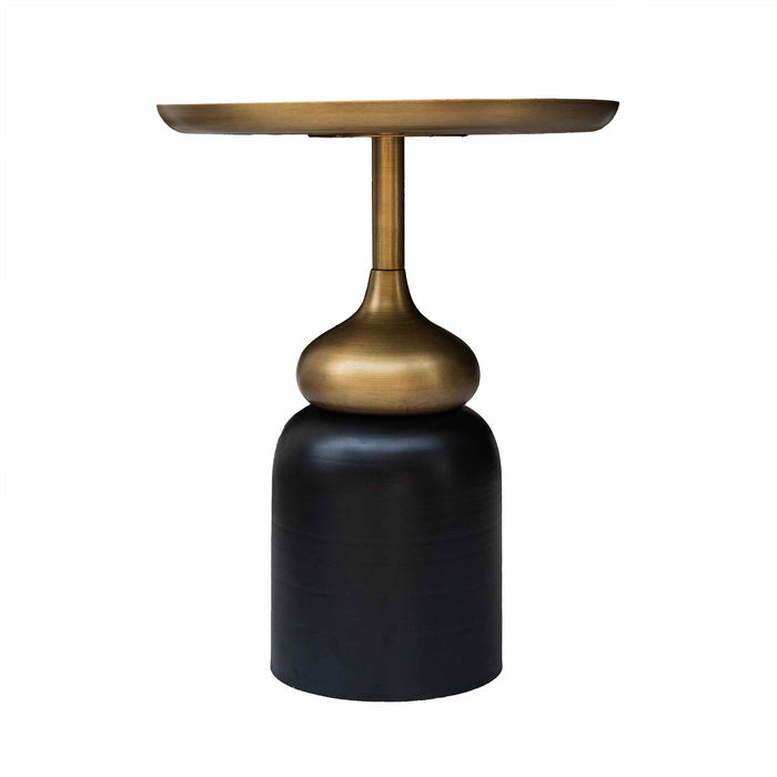 Torin Brass Antique With Blackish Bronze Side Table - Large