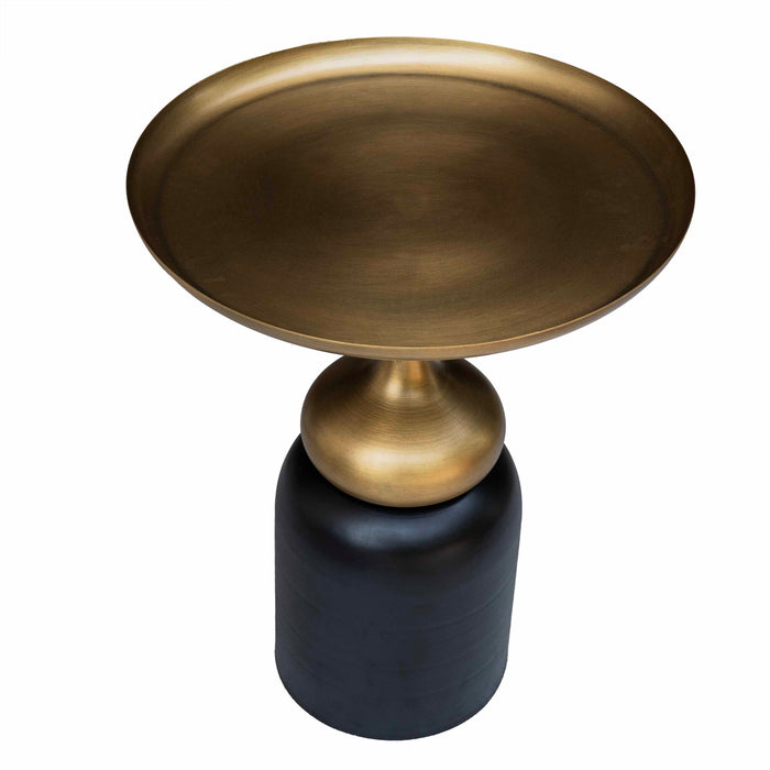 Torin Brass Antique With Blackish Bronze Side Table - Large
