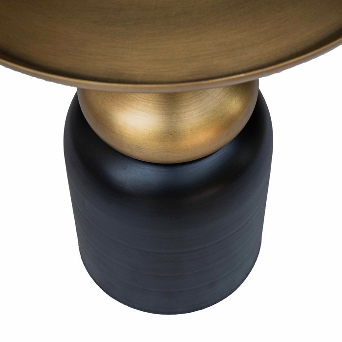 Torin Brass Antique With Blackish Bronze Side Table - Large