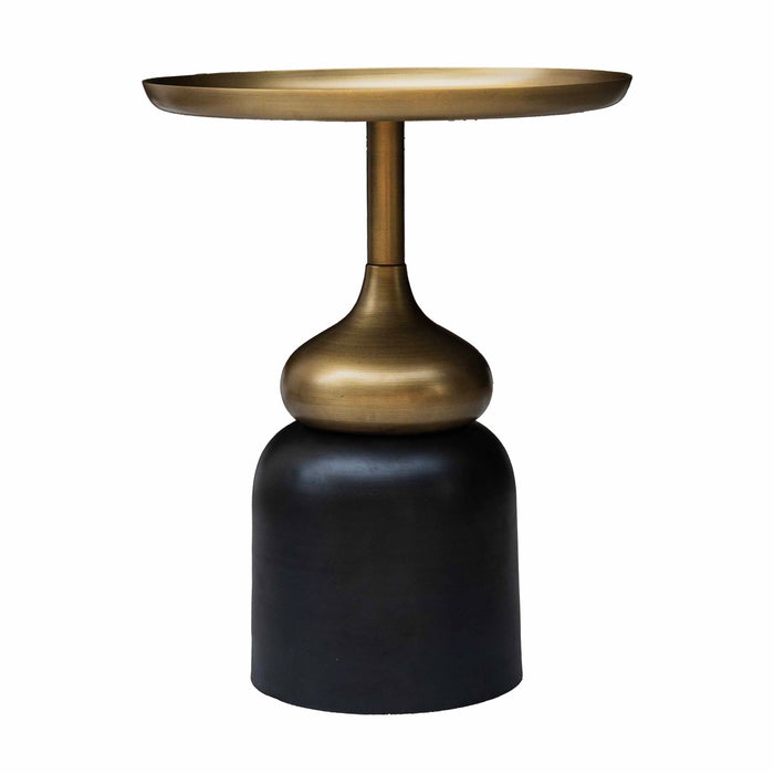 Torin Brass Antique Nad Blackish Bronze Side Table - Small