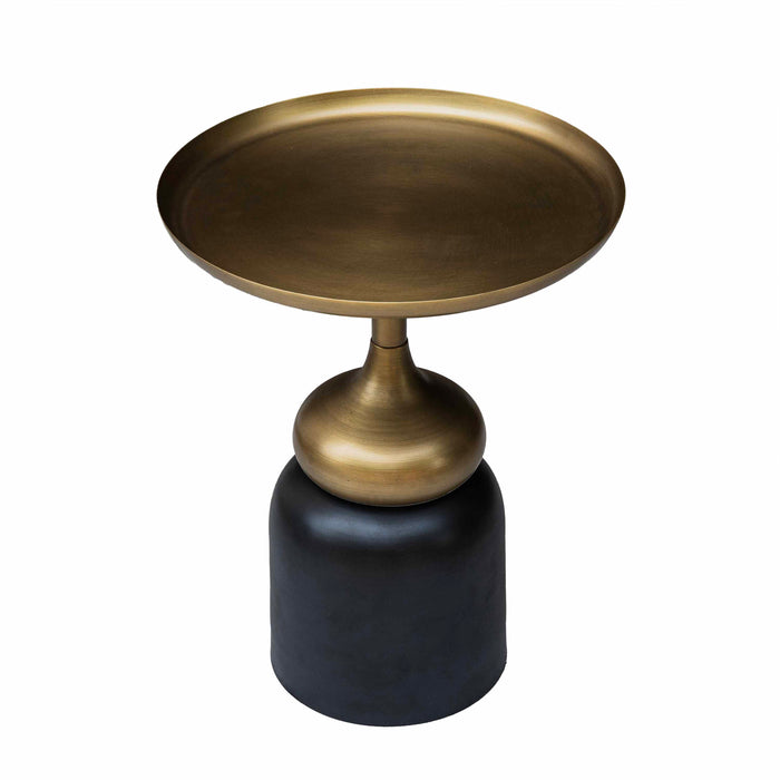 Torin Brass Antique Nad Blackish Bronze Side Table - Small