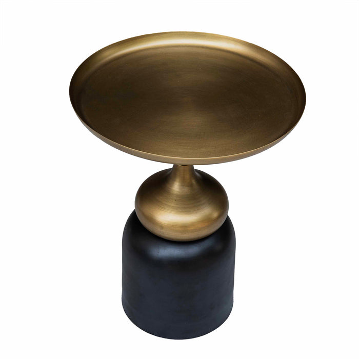 Torin Brass Antique Nad Blackish Bronze Side Table - Small