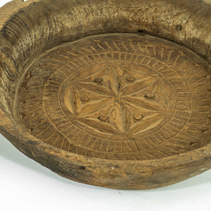 Sphatika Teakwood Carving Tray Plate