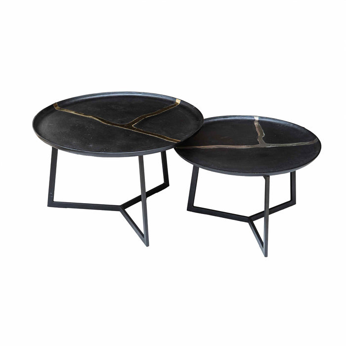 Dagny Top Blackish Bronze Coffee Table (Set of 2)