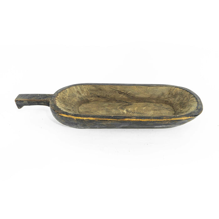 Sphatika Old Wooden Tray With Lean Handle