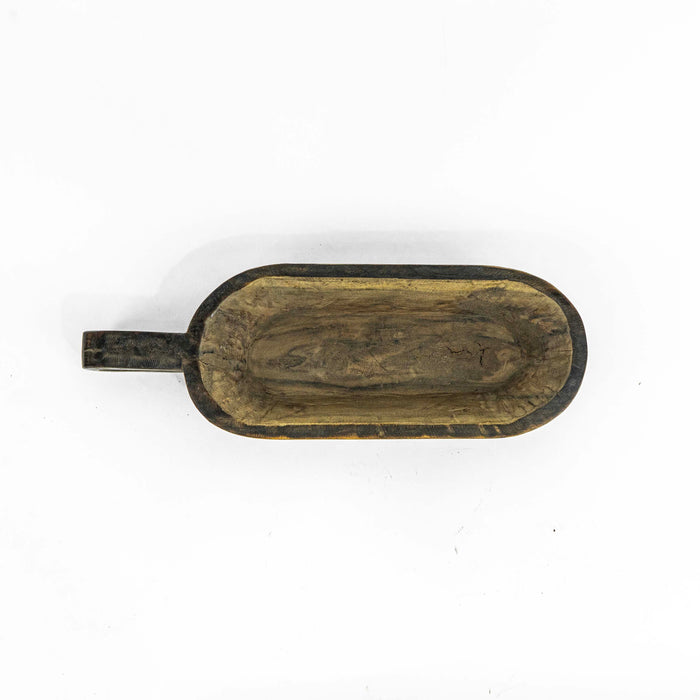 Sphatika Old Wood Tray With Broad Handle