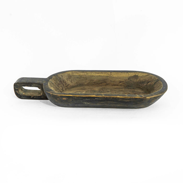 Sphatika Old Wood Tray With Broad Handle