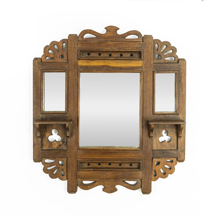 Parama Teak Wood Wall Mirror