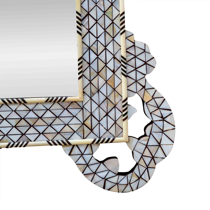 Azira Mop Inlay On Wood Mirror