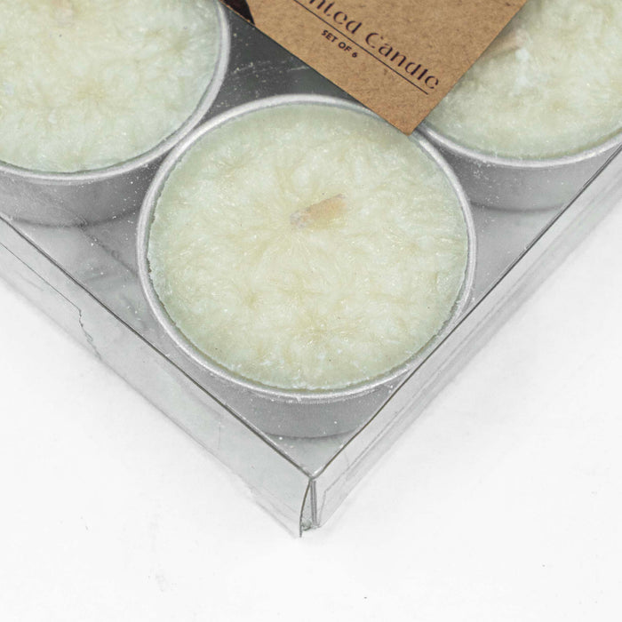 White Bamboo Scented T-Light Candles (Set of 6)