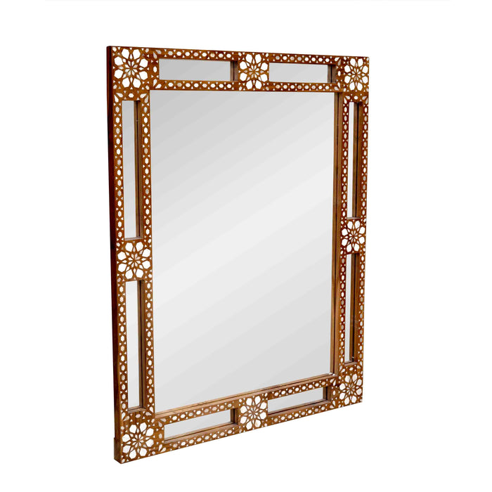 Arham Mop Inlay On Wood Mirror