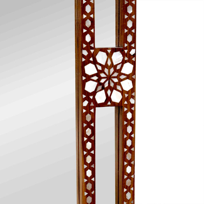 Arham Mop Inlay On Wood Mirror