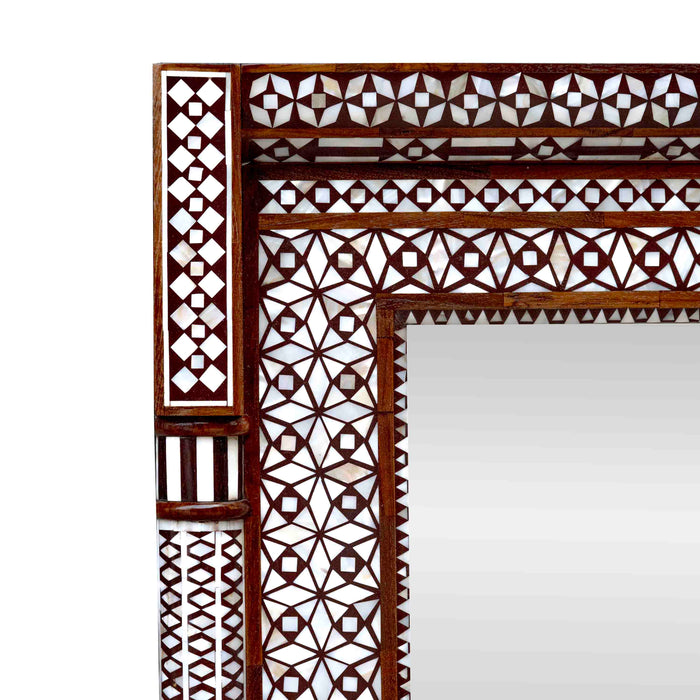 Zeva Mop Inlay On Wood Mirror