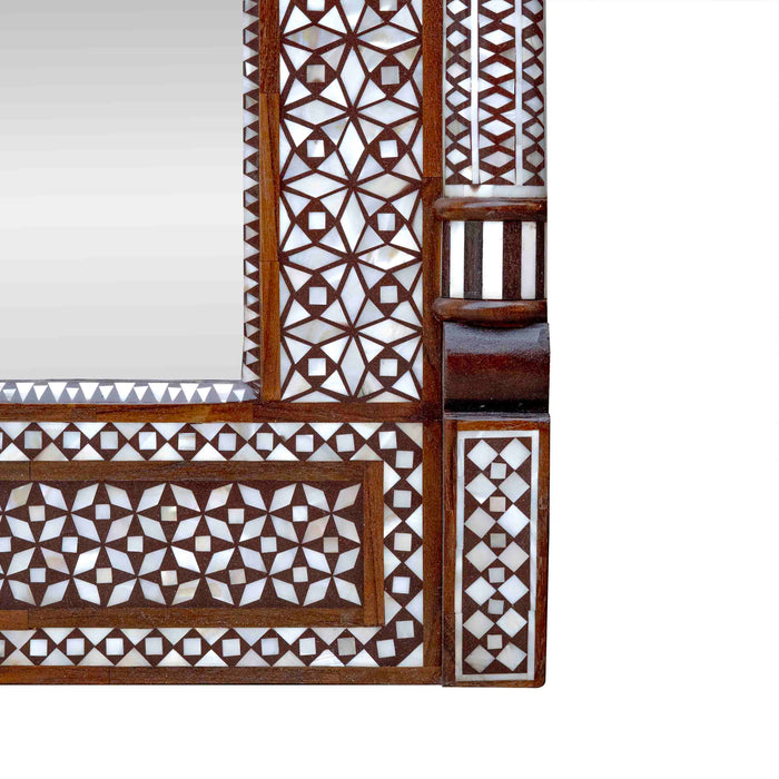Zeva Mop Inlay On Wood Mirror