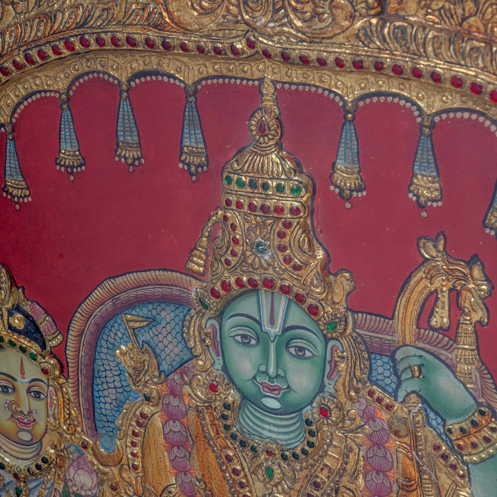RAMA PATTABHISHEKAM TANJORE PAINTING