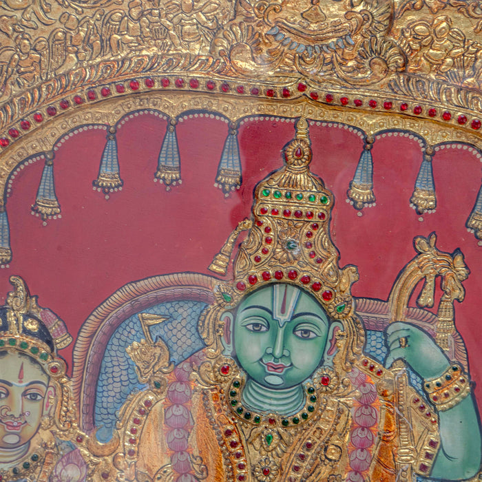 RAMA PATTABHISHEKAM TANJORE PAINTING
