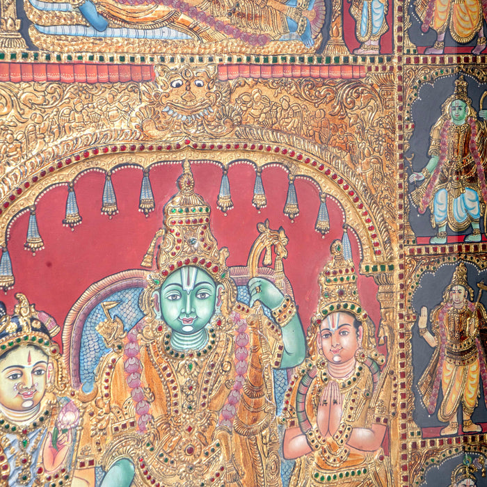 RAMA PATTABHISHEKAM TANJORE PAINTING