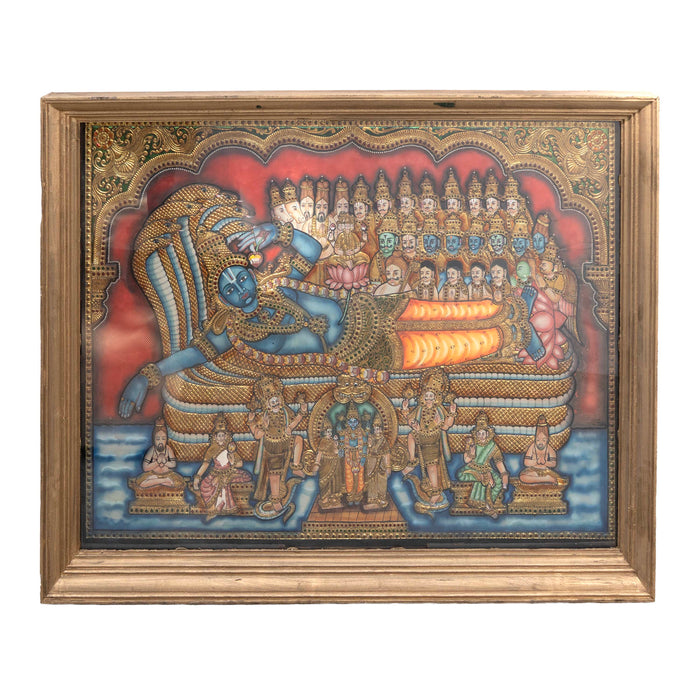 ANANTHAPADMANABHA SWAMY TANJORE PAINTING