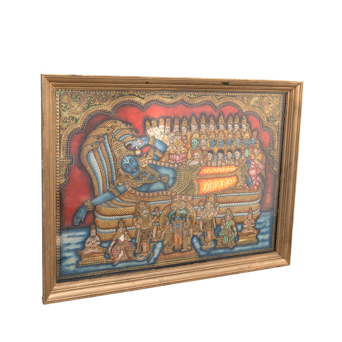 ANANTHAPADMANABHA SWAMY TANJORE PAINTING