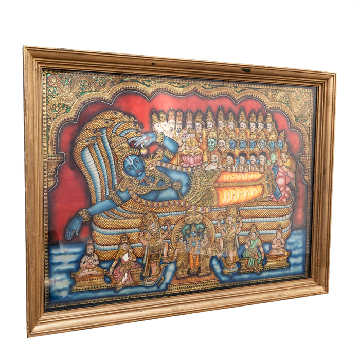 ANANTHAPADMANABHA SWAMY TANJORE PAINTING