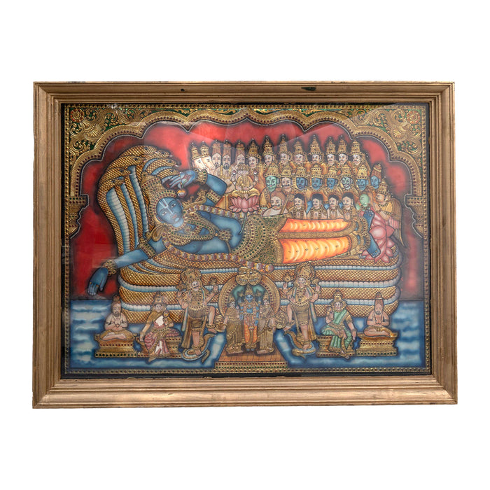 ANANTHAPADMANABHA SWAMY TANJORE PAINTING