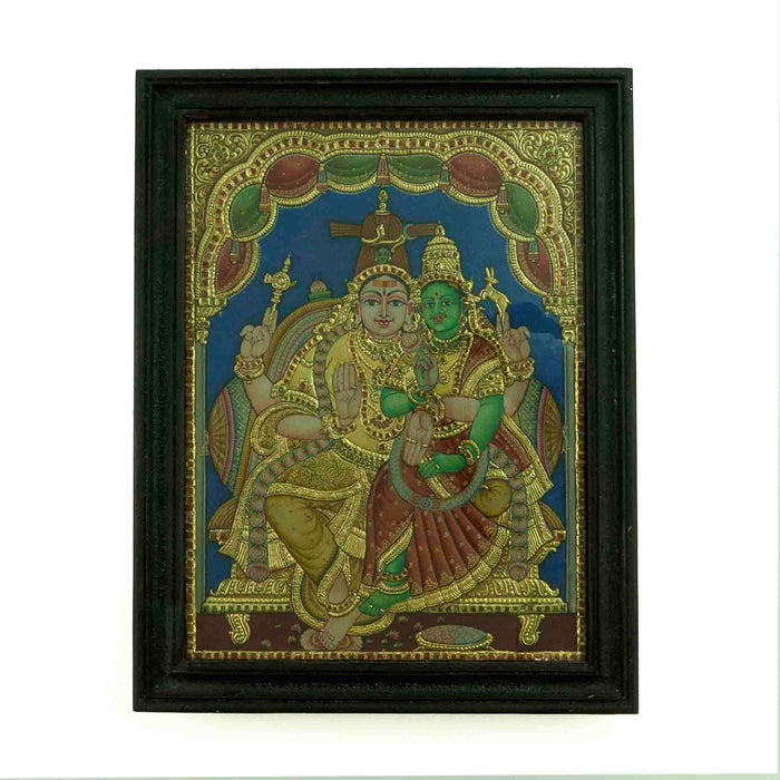 Siva Parvathy Tanjore Painting