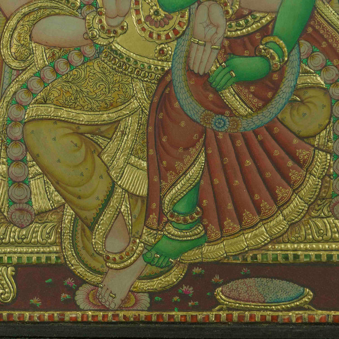 Siva Parvathy Tanjore Painting