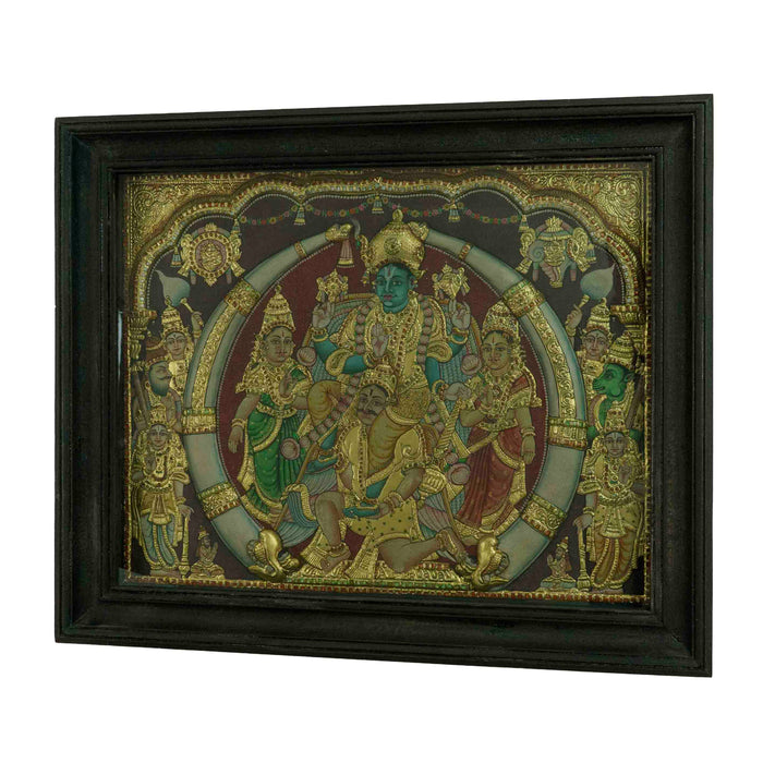Vishnu Semi Embossed Concept Tanjore Painting