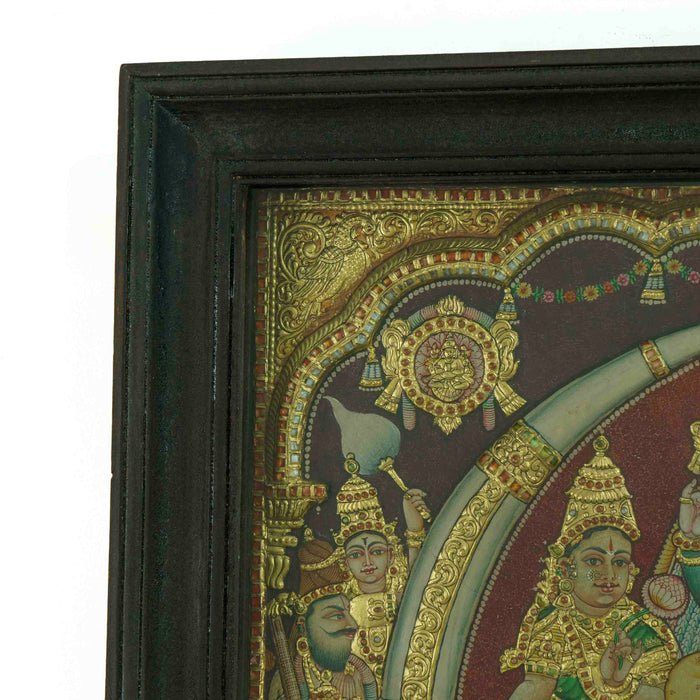 Vishnu Semi Embossed Concept Tanjore Painting