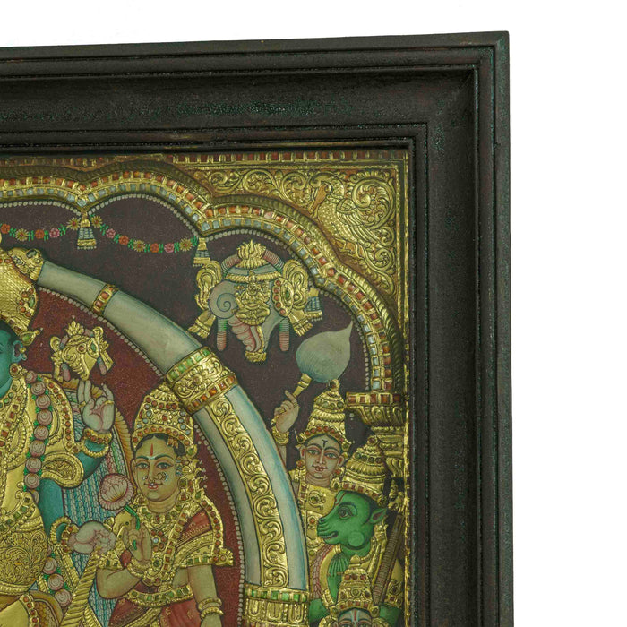 Vishnu Semi Embossed Concept Tanjore Painting