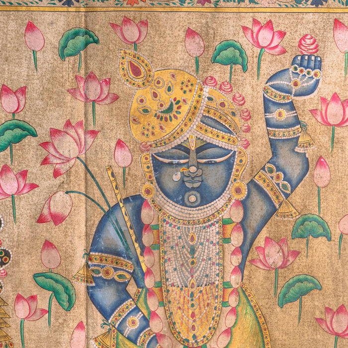SHRI SWAMINIJI AND SHRI PAT MANGLA SWAROOP PICHWAI PAINTING