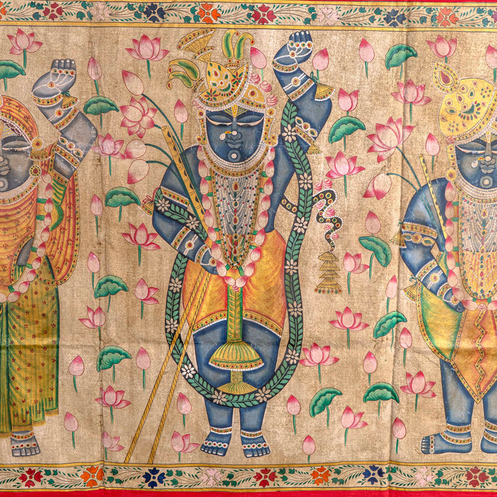 SHRI SWAMINIJI AND SHRI PAT MANGLA SWAROOP PICHWAI PAINTING