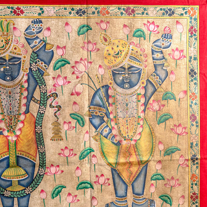 SHRI SWAMINIJI AND SHRI PAT MANGLA SWAROOP PICHWAI PAINTING