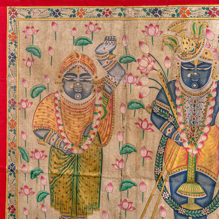 SHRI SWAMINIJI AND SHRI PAT MANGLA SWAROOP PICHWAI PAINTING