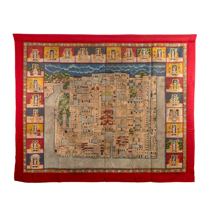TEMPLE MAP SHRINATH JI PICHWAI PAINTING