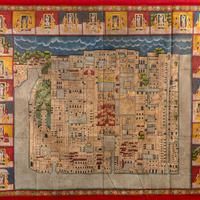 TEMPLE MAP SHRINATH JI PICHWAI PAINTING